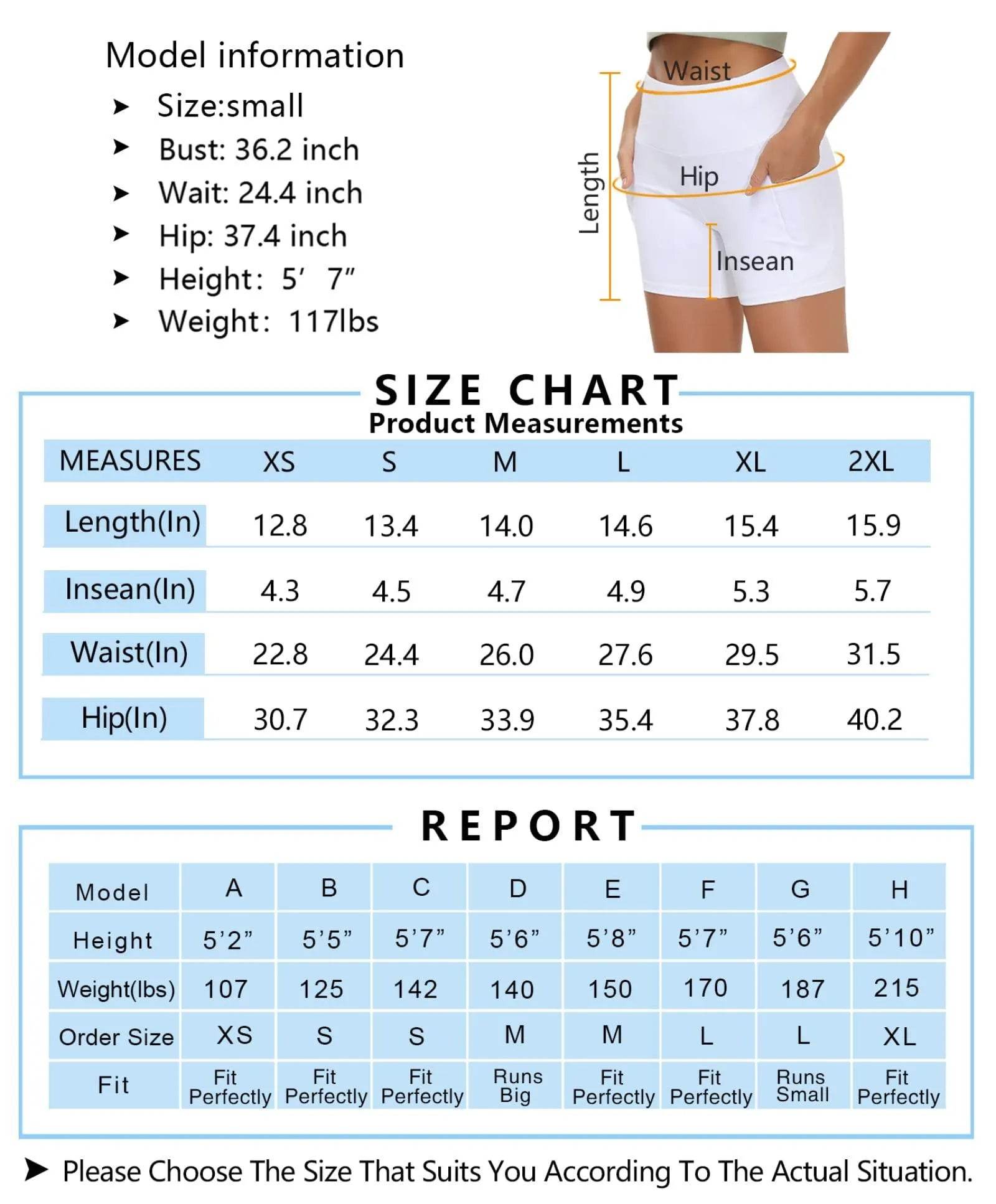 THE GYM PEOPLE High Waist Yoga Shorts for Women Tummy Control Fitness Athletic Workout Running Shorts with Deep Pockets (X-Large, Black) - Bona Fide Fashion