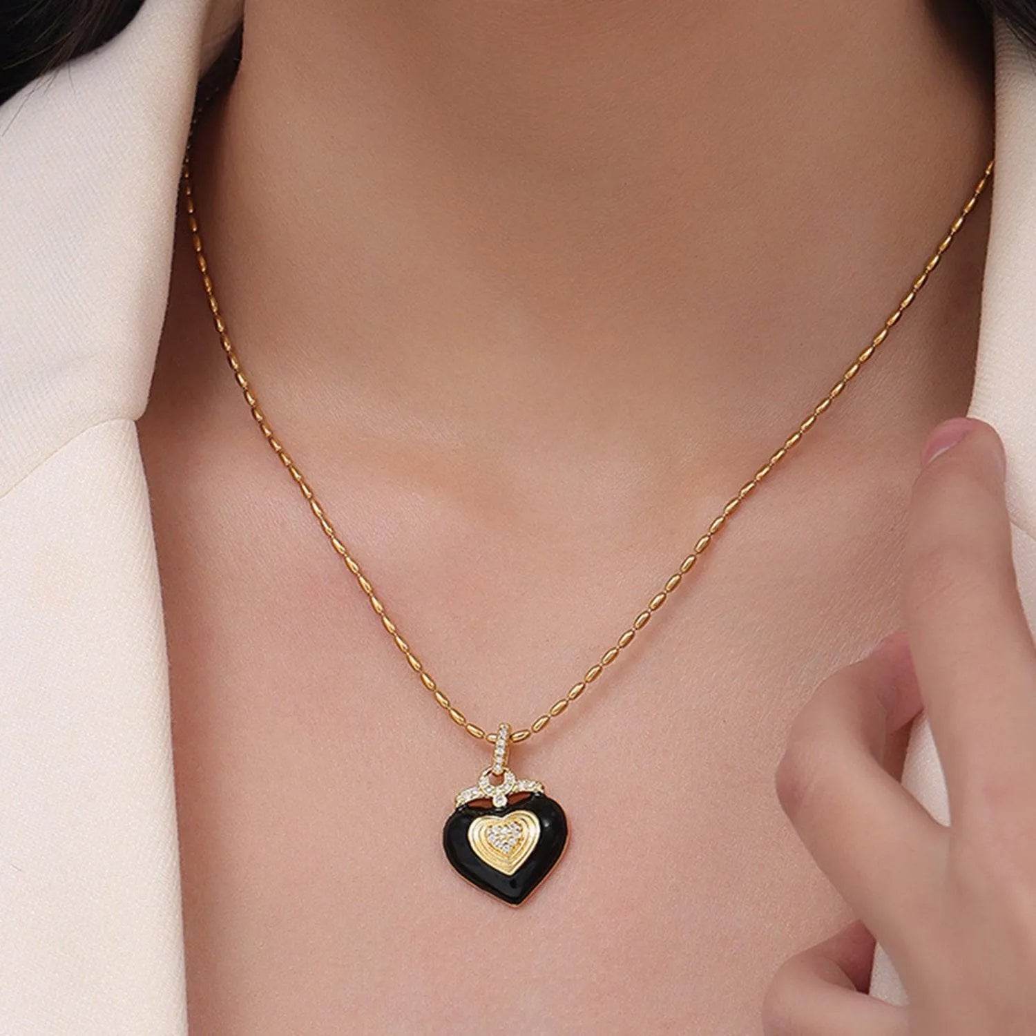 Titanium Steel Heart Shape Necklace - Bona Fide Fashion