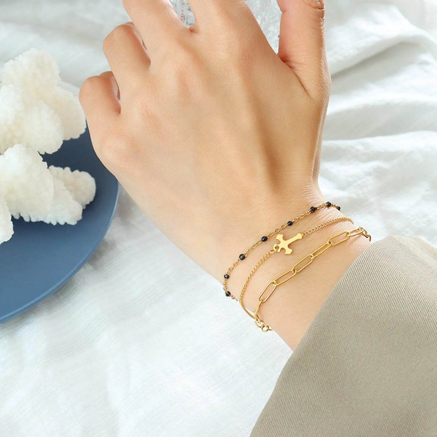 Titanium Steel Three-Layered Bracelet - Bona Fide Fashion