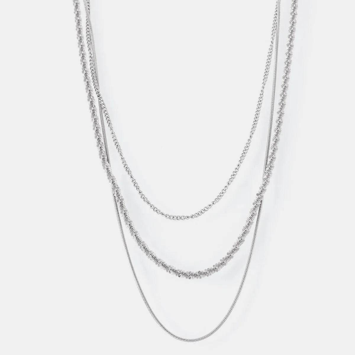 Titanium Steel Three-Layered Necklace - Bona Fide Fashion