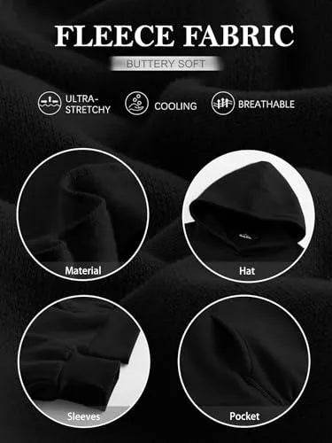 Trendy Queen Oversized Hoodies for Women Fall Clothes 2023 Cute Sweatshirts Fleece Long Sleeve T Shirts Sweaters Loose Fit Tops Casual Pullover Fashion Winter Y2k Tops Black - Bona Fide Fashion