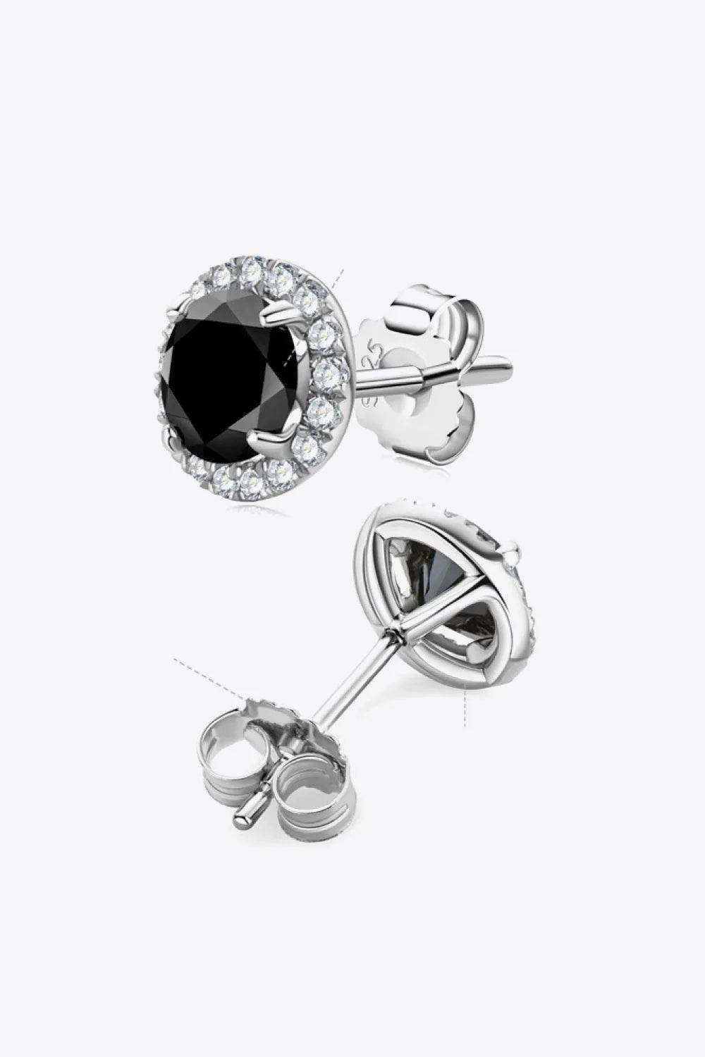 Two-Tone 4-Prong Moissanite Stud Earrings - Bona Fide Fashion