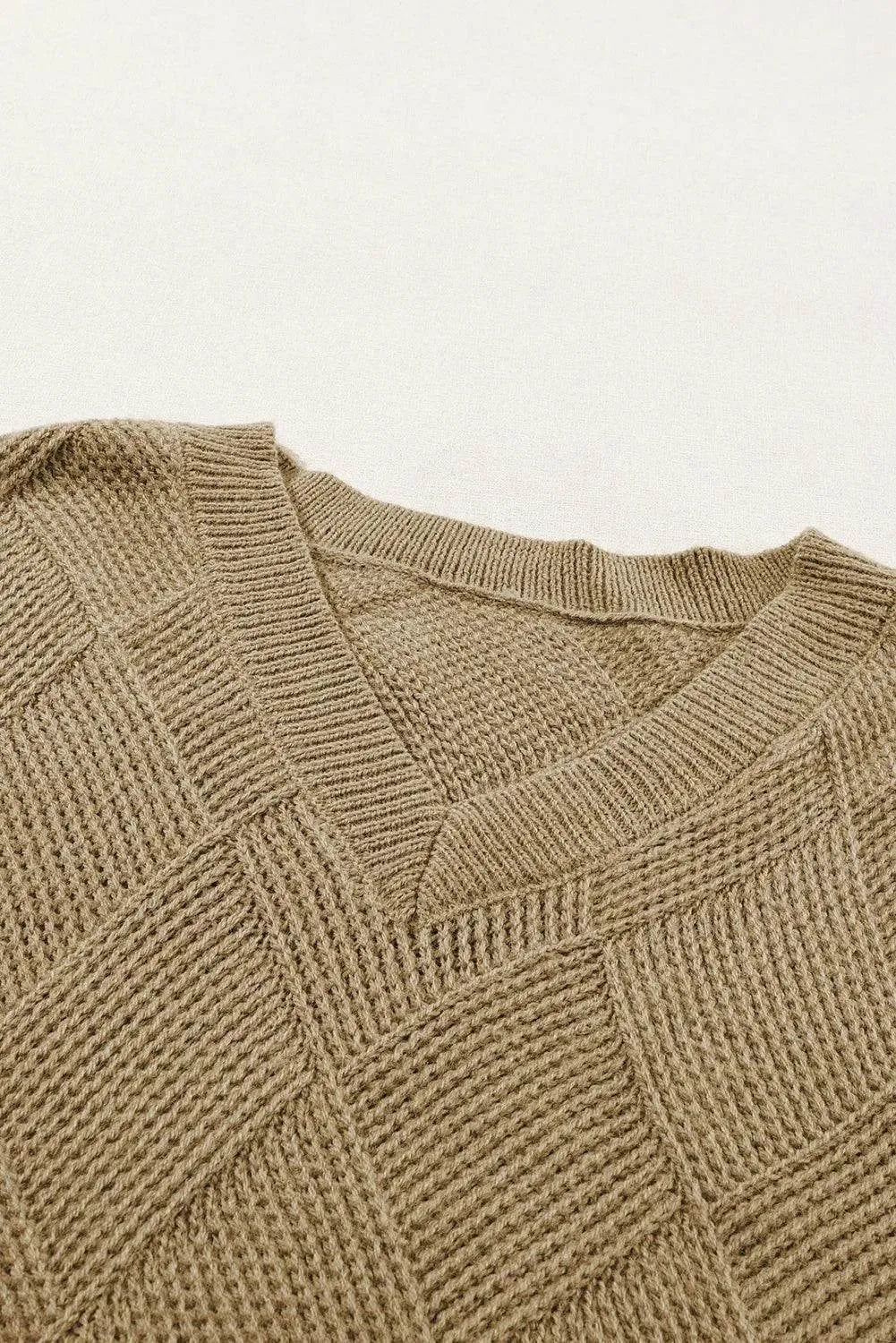 V-Neck Batwing Sleeve Sweater - Bona Fide Fashion