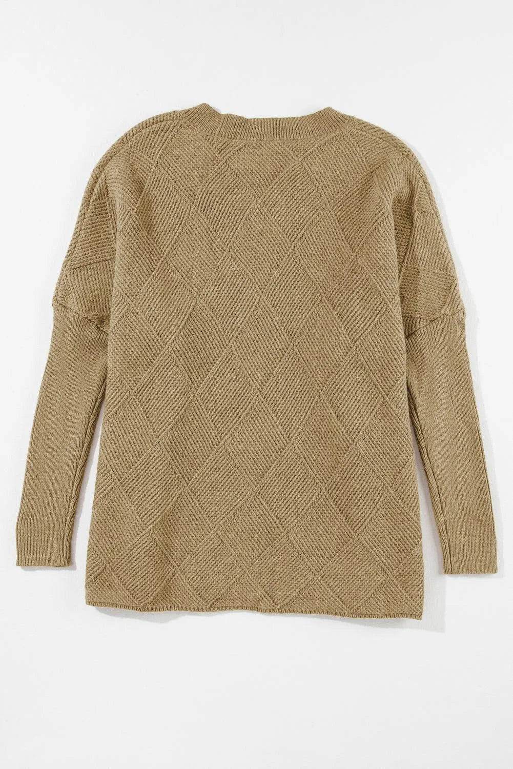 V-Neck Batwing Sleeve Sweater - Bona Fide Fashion