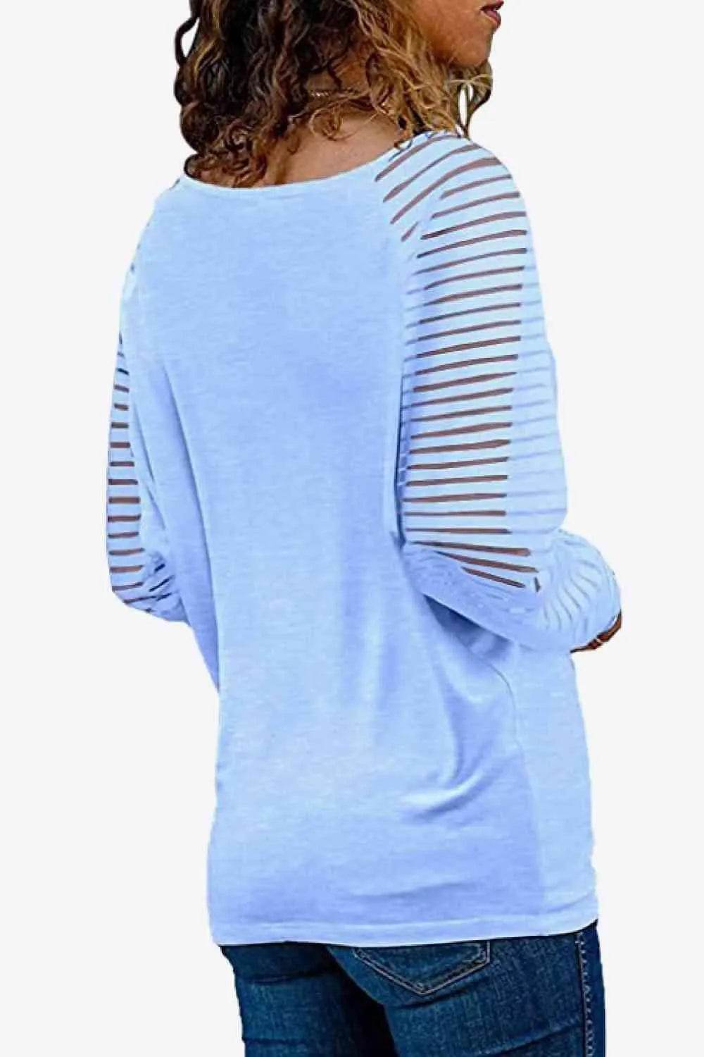 V-Neck Long Raglan Sleeve Top - Bona Fide Fashion