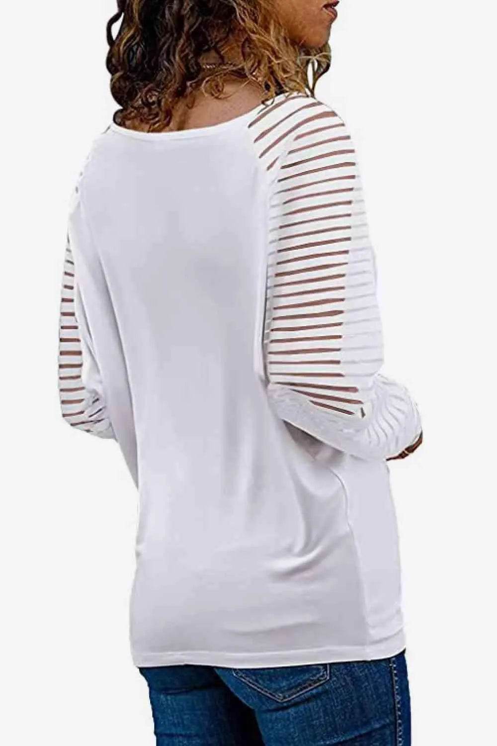 V-Neck Long Raglan Sleeve Top - Bona Fide Fashion