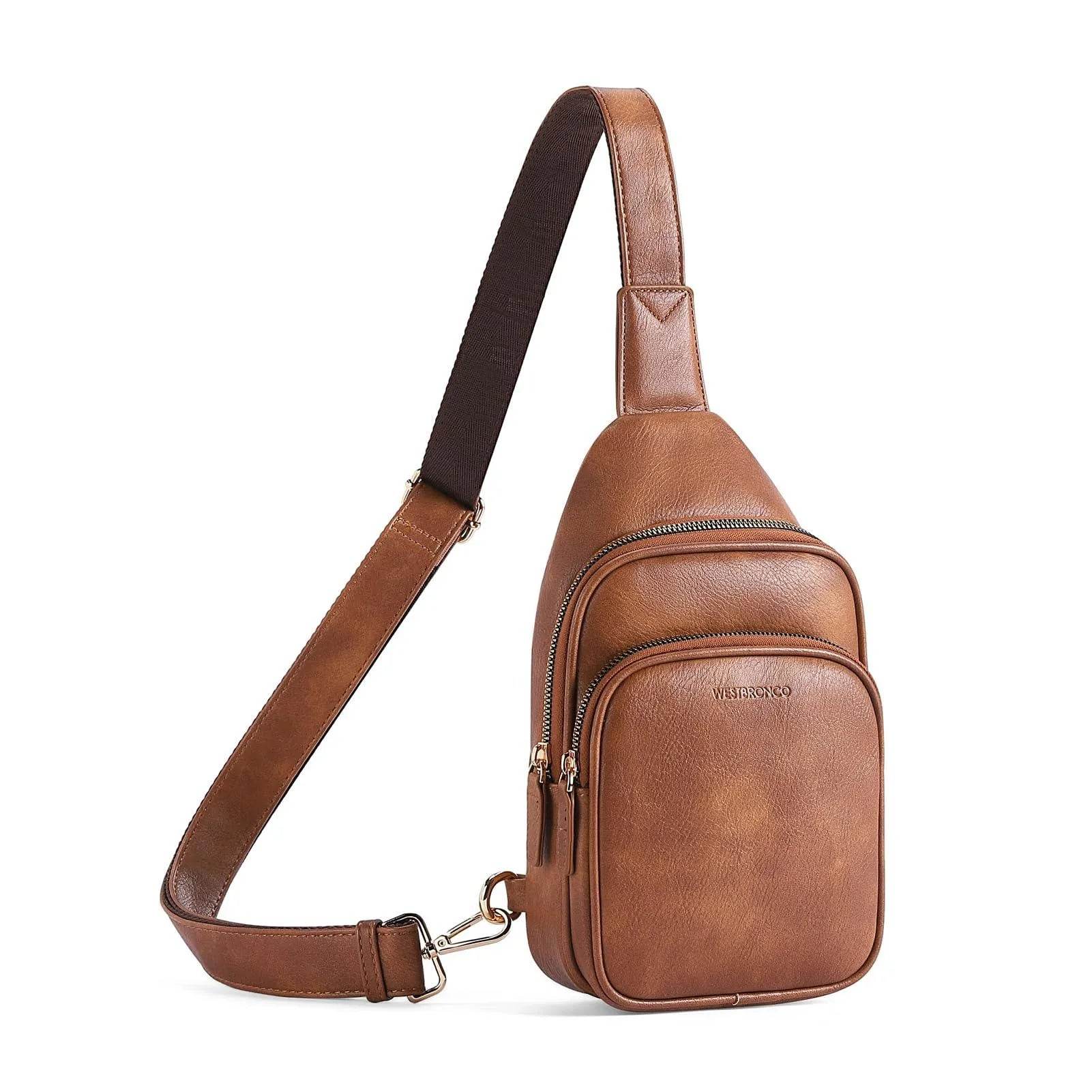 WESTBRONCO Sling Bag Small Crossbody Bags for Women Vegan Leather Fanny Pack Chest Bags for Travel Casual - Bona Fide Fashion