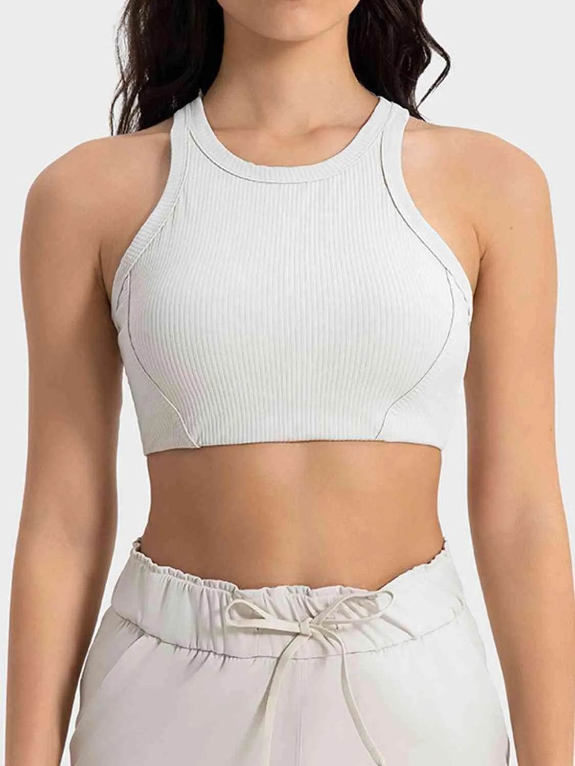 Wide Strap Cropped Active Tank - Bona Fide Fashion