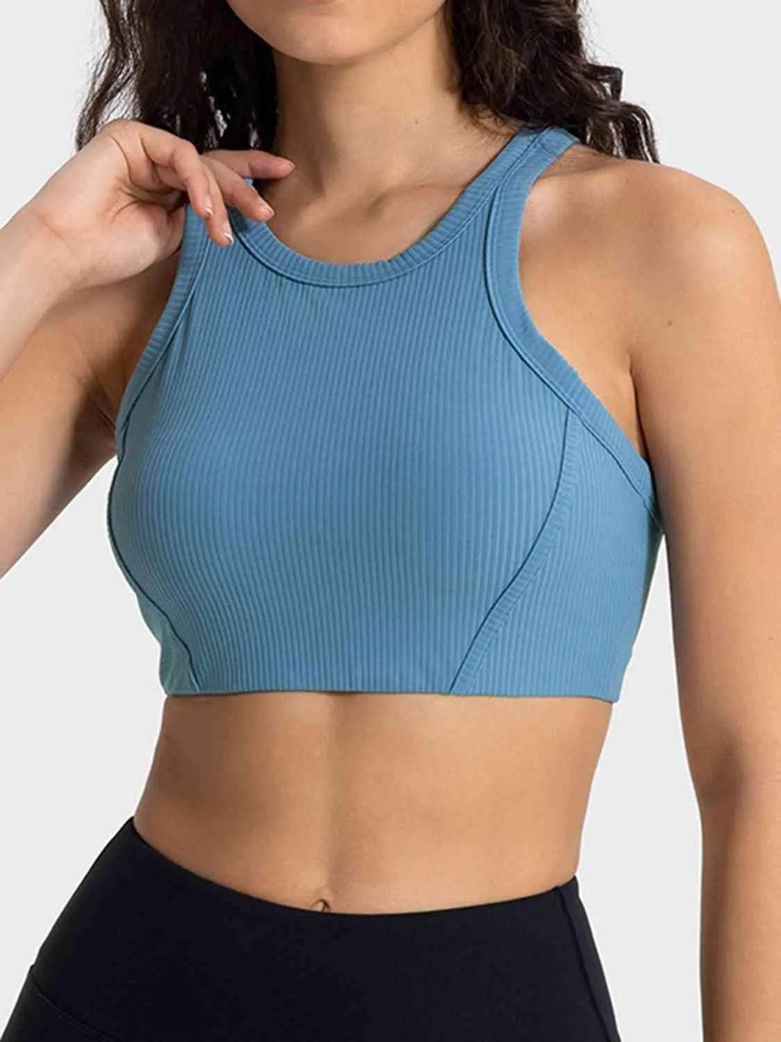 Wide Strap Cropped Active Tank - Bona Fide Fashion