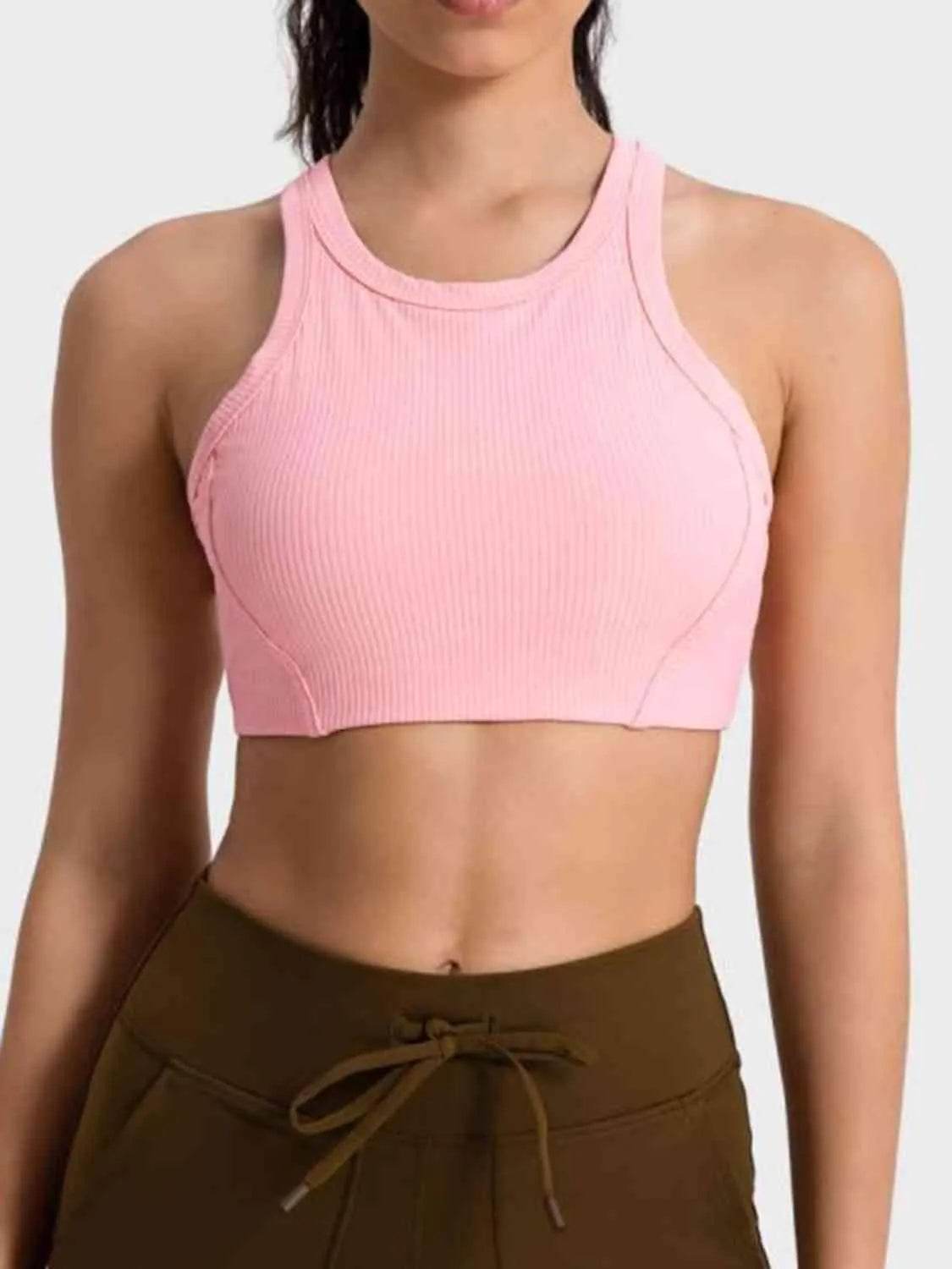 Wide Strap Cropped Active Tank - Bona Fide Fashion
