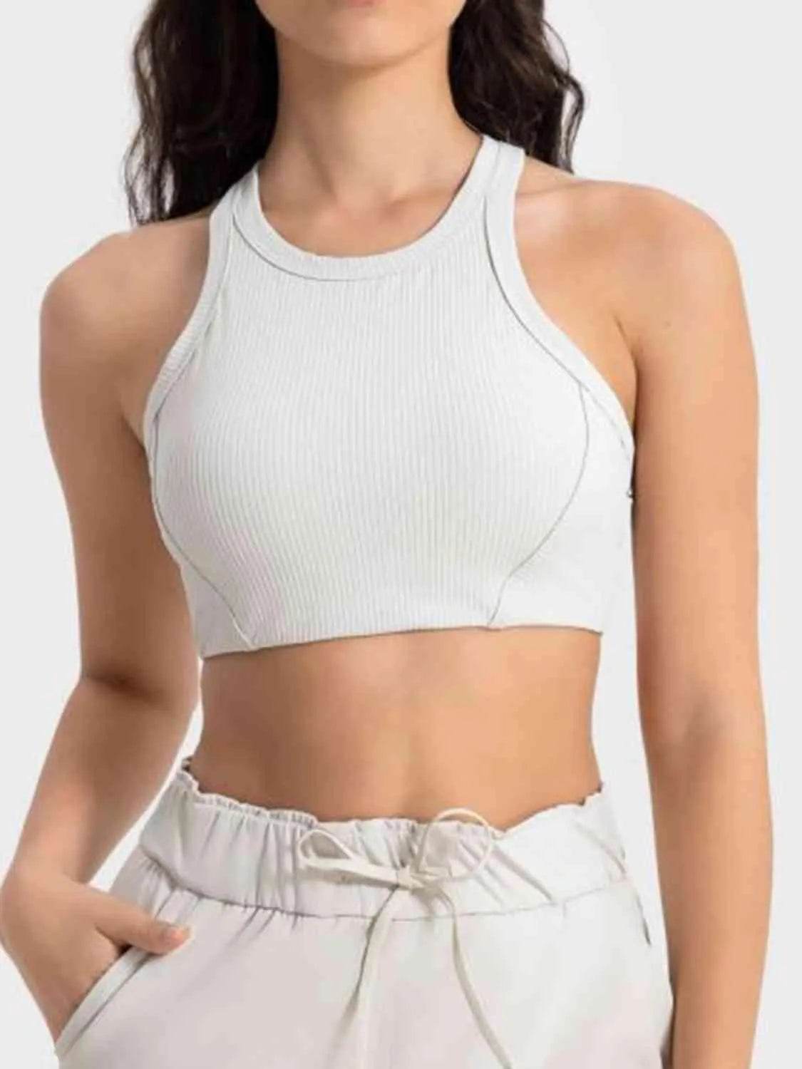 Wide Strap Cropped Active Tank - Bona Fide Fashion