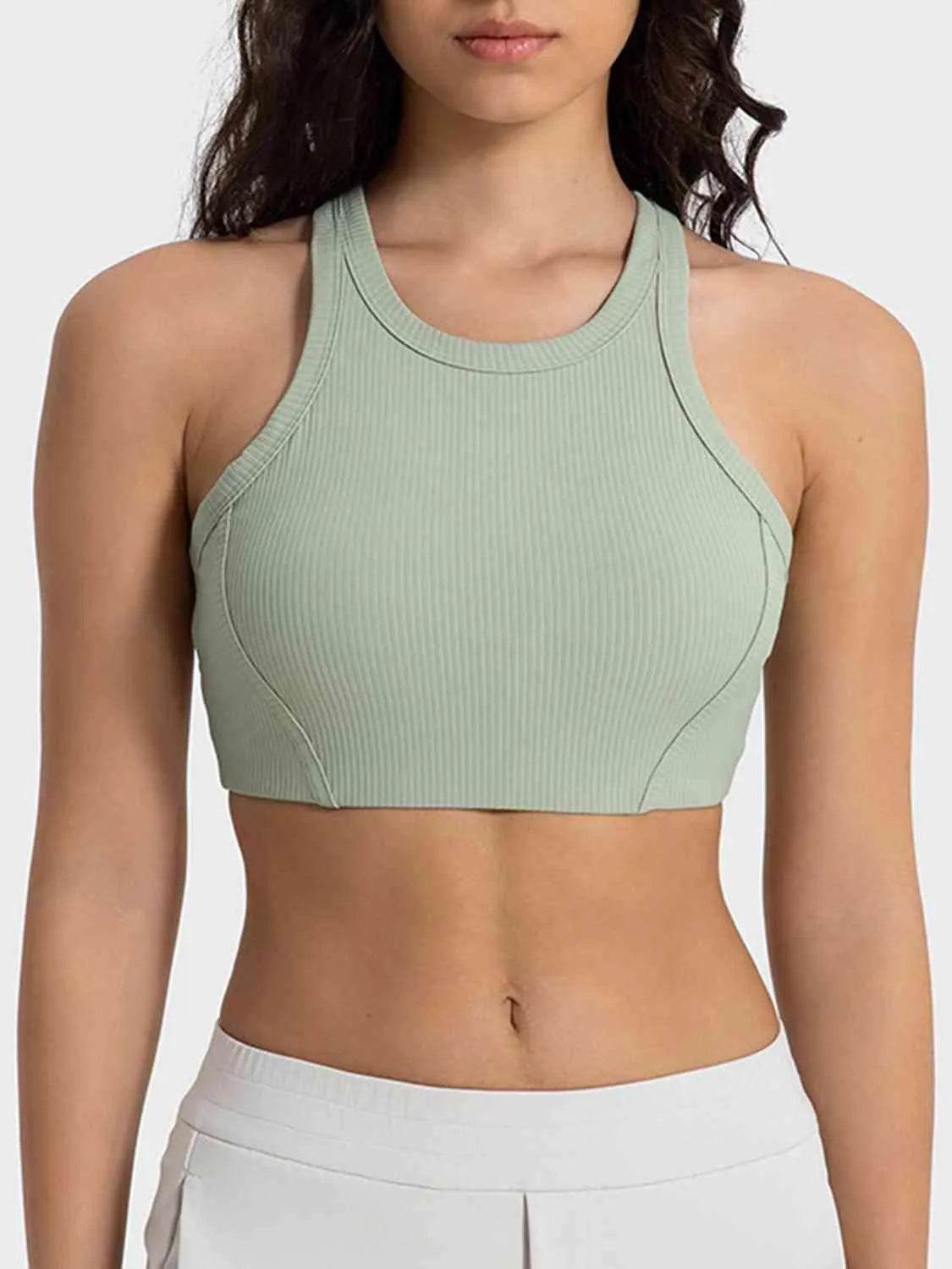 Wide Strap Cropped Active Tank - Bona Fide Fashion