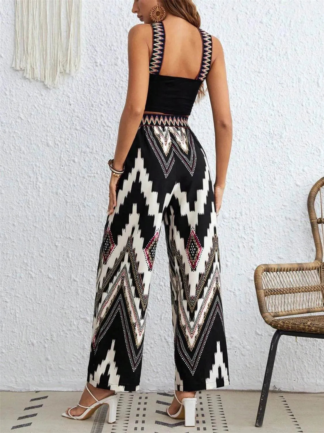 Wide Strap Sleeveless Top and Pants Set - Bona Fide Fashion