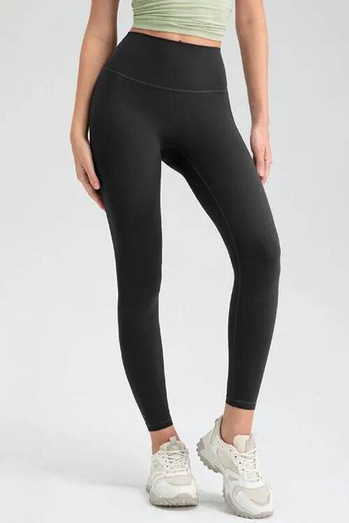 Wide Waistband High Waist Active Leggings - Bona Fide Fashion