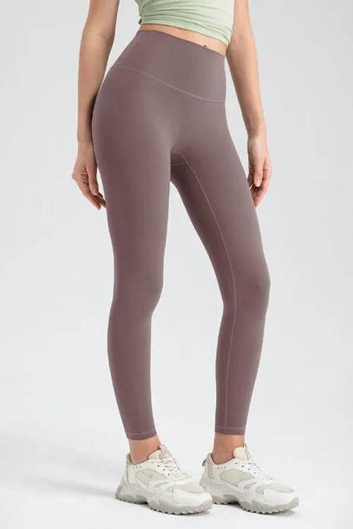 Wide Waistband High Waist Active Leggings - Bona Fide Fashion