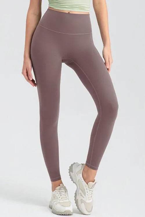 Wide Waistband High Waist Active Leggings - Bona Fide Fashion