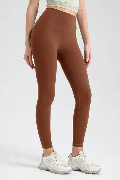 Wide Waistband High Waist Active Leggings - Bona Fide Fashion