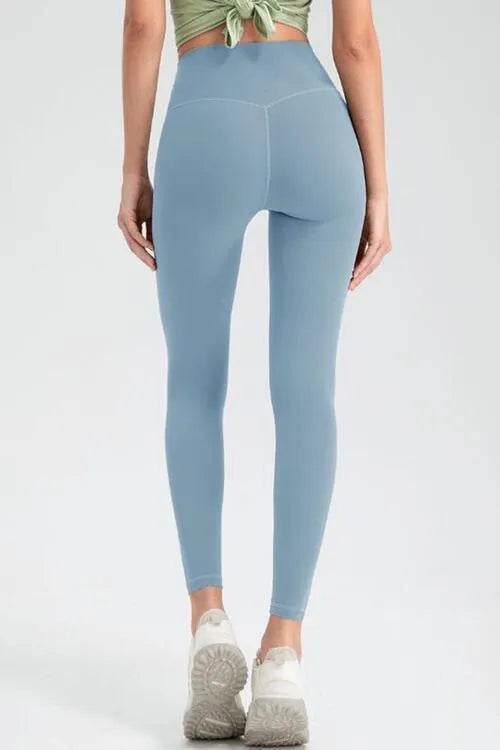 Wide Waistband High Waist Active Leggings - Bona Fide Fashion