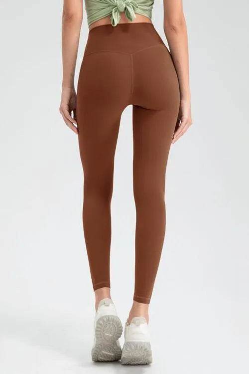 Wide Waistband High Waist Active Leggings - Bona Fide Fashion