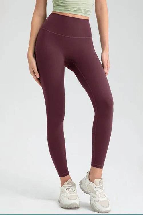 Wide Waistband High Waist Active Leggings - Bona Fide Fashion