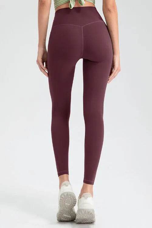 Wide Waistband High Waist Active Leggings - Bona Fide Fashion