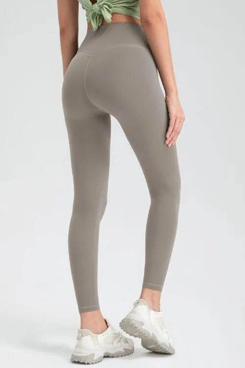 Wide Waistband High Waist Active Leggings - Bona Fide Fashion