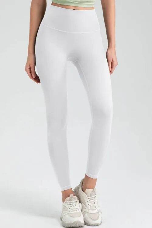 Wide Waistband High Waist Active Leggings - Bona Fide Fashion