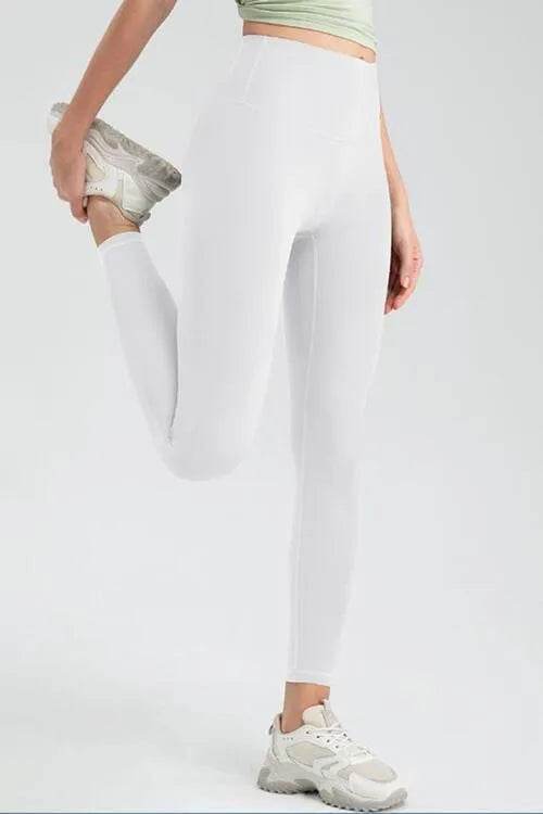 Wide Waistband High Waist Active Leggings - Bona Fide Fashion