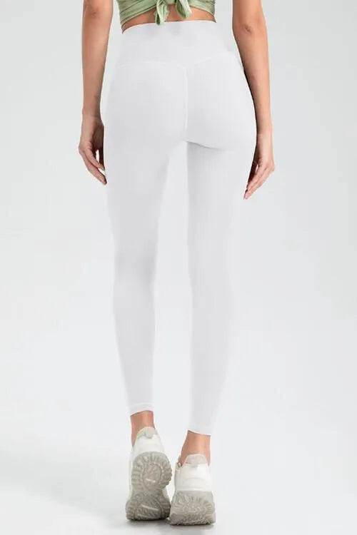 Wide Waistband High Waist Active Leggings - Bona Fide Fashion