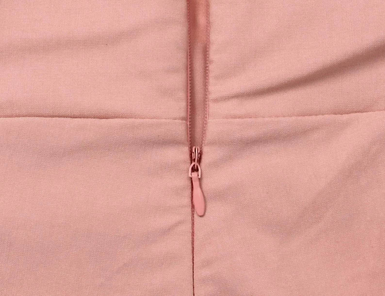 Women Sexy Strap Pink Rompers Summer Bodycon Boat Neck Ruffles Short Pants Cute Jumpsuits with Waistband Zipper Pockets - Bona Fide Fashion