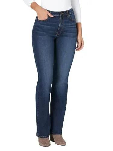 Wrangler womens High Rise True Straight Fit Jeans, Stockton, 12 1 US - Bona Fide Fashion