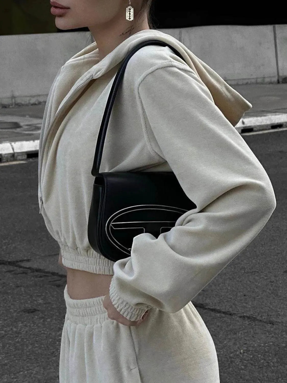 Zip Up Hoodie and Pocketed Pants Set - Bona Fide Fashion