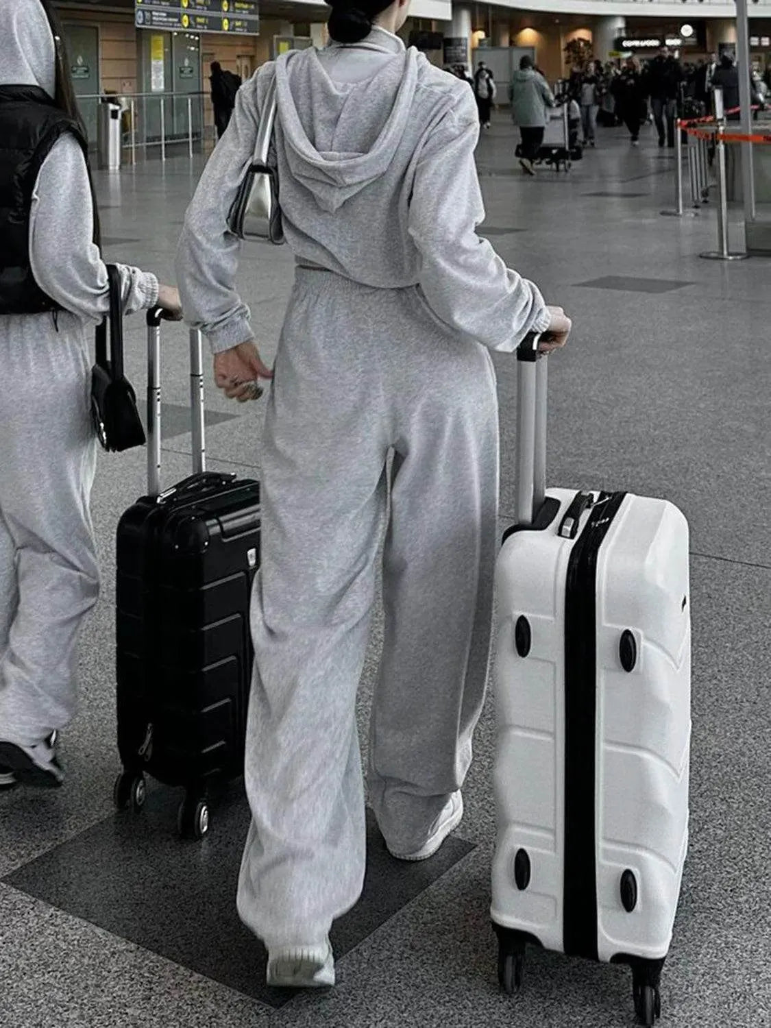 Zip Up Hoodie and Pocketed Pants Set - Bona Fide Fashion
