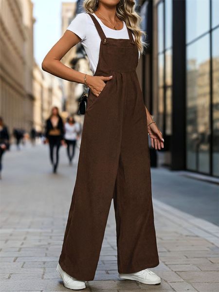 Solid Color Sleeveless Jumpsuits with Pants HEHEQZT7ZA