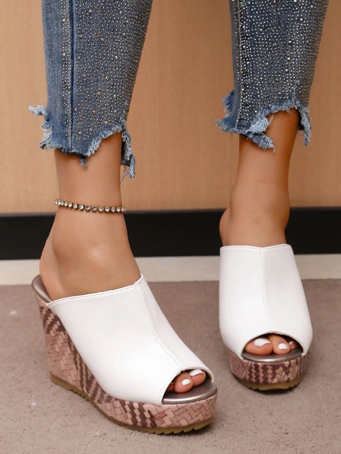 PU Leather High Heel Sandals - Bona Fide Fashion
