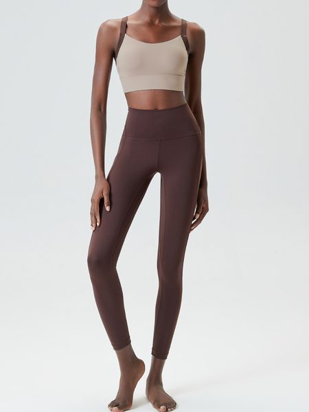 Tight Matching Color Vest And Trousers Sports Two-Piece Set HEDV8H487D