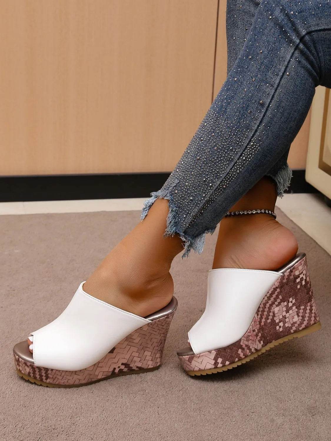 PU Leather High Heel Sandals - Bona Fide Fashion