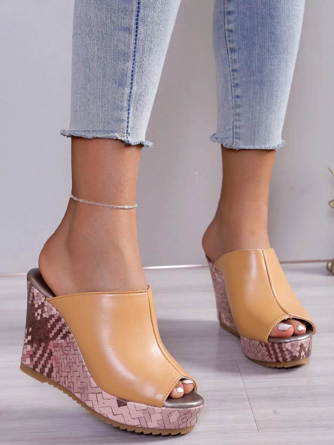 PU Leather High Heel Sandals - Bona Fide Fashion