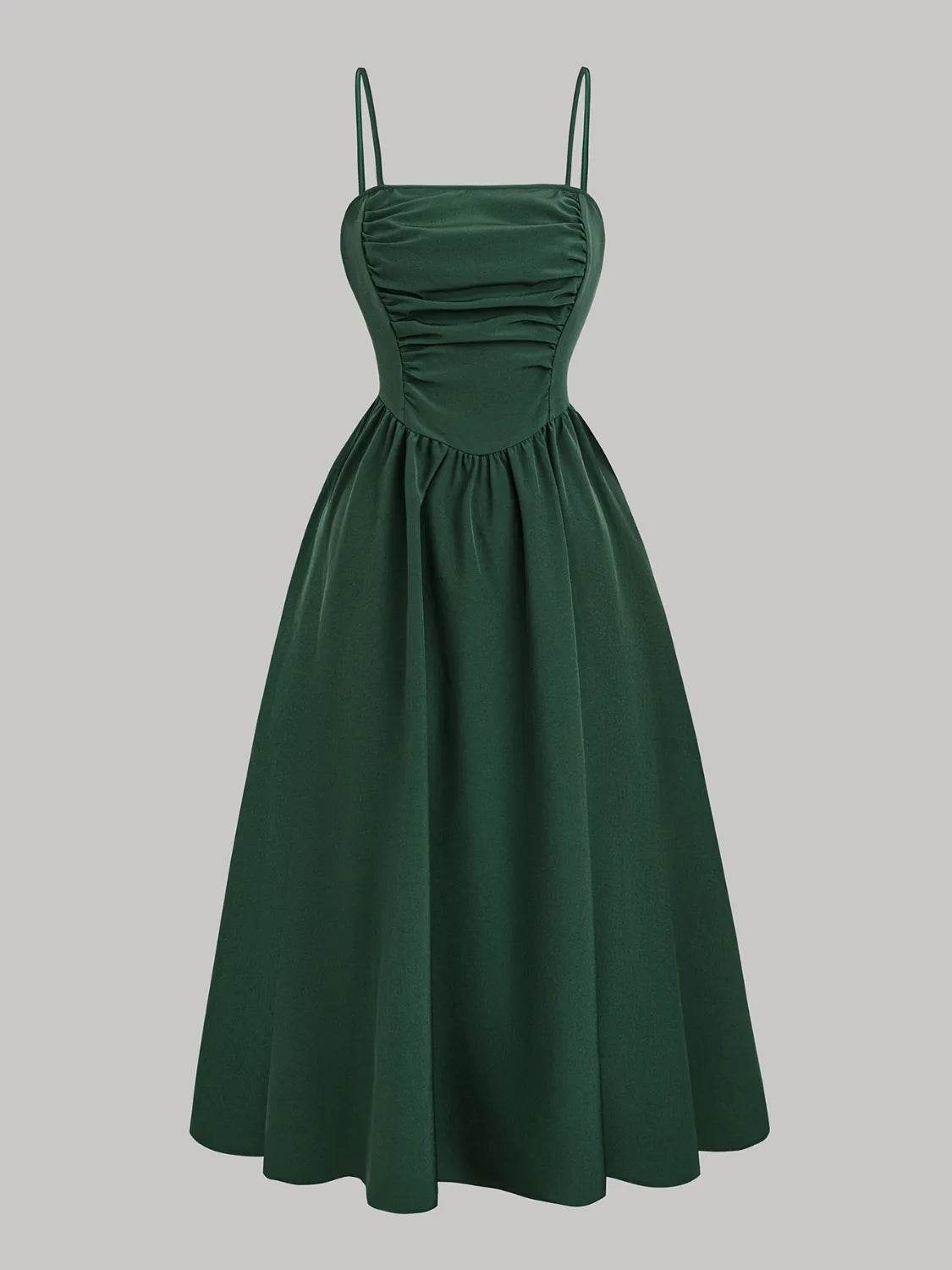 Smocked Square Neck Cami Dress - Bona Fide Fashion