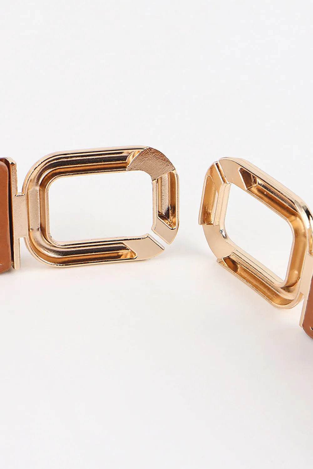 Geometric Double Buckle Elastic Belt - Bona Fide Fashion