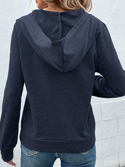 Long-sleeved Solid Color Female Hooded Sweatshirt HW53ZXT3L5