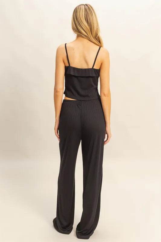 HYFVE Rib Knit Cami Top and Pants Set - Bona Fide Fashion