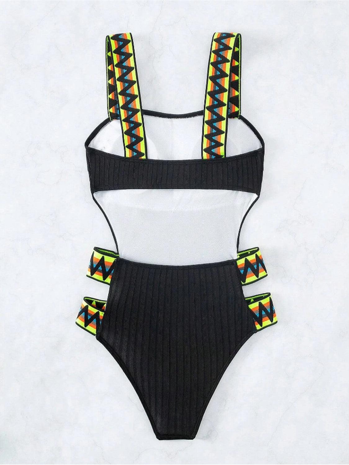 Bona Fide Fashion - Cutout Wide Strap One-Piece Swimwear - Women Fashion - Bona Fide Fashion