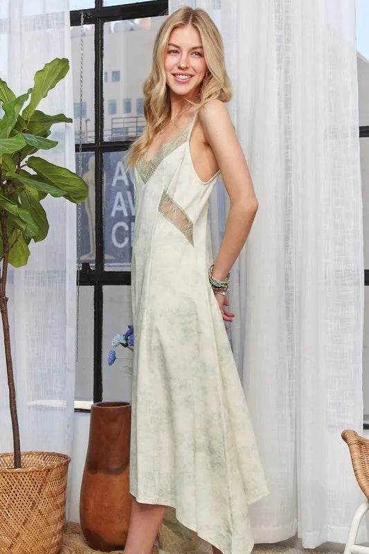 Adora Printed Spaghetti Strap Midi Dress – Breezy Sleeveless Summer Dress - Bona Fide Fashion