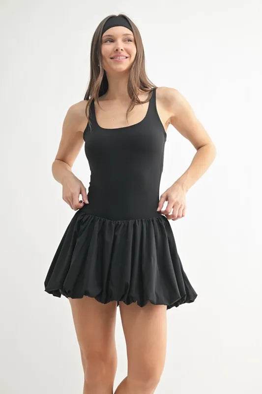 MONO B Bubble Active Mini Dress - Bona Fide Fashion