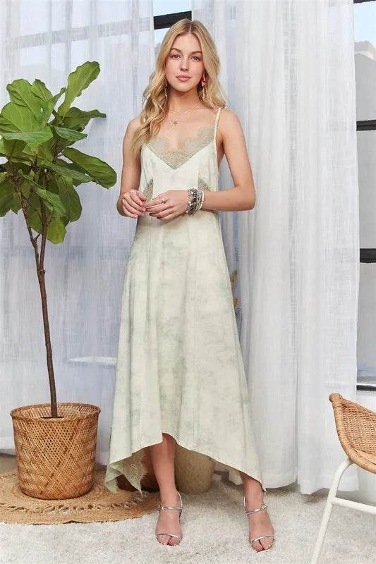 Adora Printed Spaghetti Strap Midi Dress – Breezy Sleeveless Summer Dress - Bona Fide Fashion