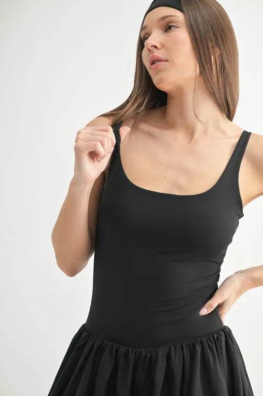 MONO B Bubble Active Mini Dress - Bona Fide Fashion