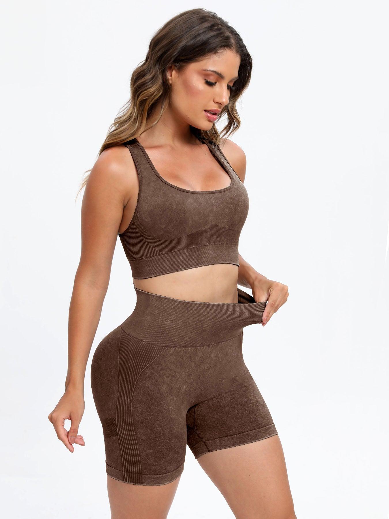 Scoop Neck Wide Strap Top and Shorts Active Set - Bona Fide Fashion