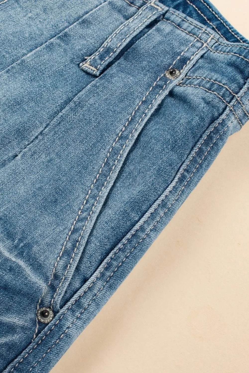Button Fly High Waist Jeans - Bona Fide Fashion