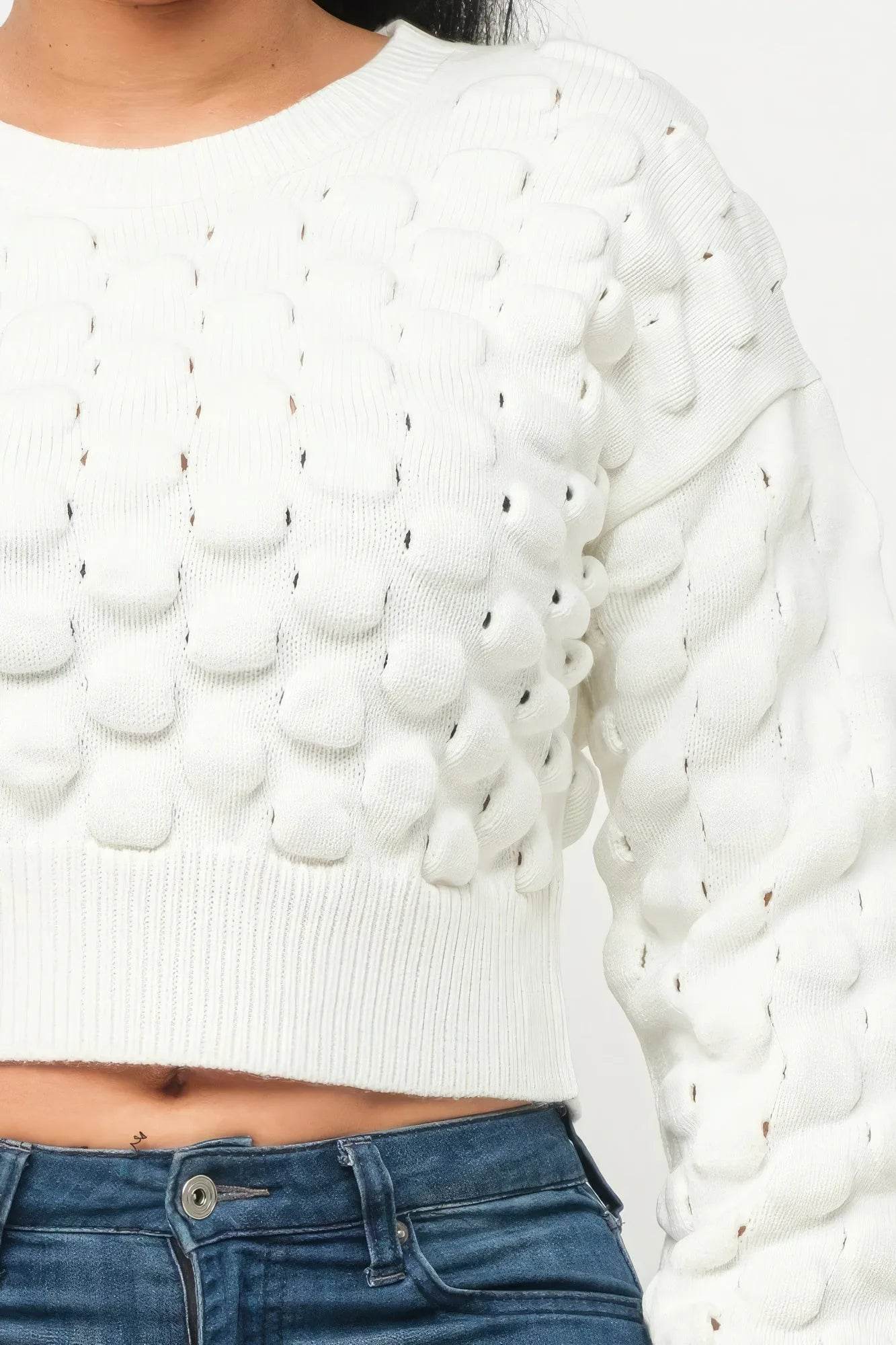 Checker Sweater Top - Bona Fide Fashion